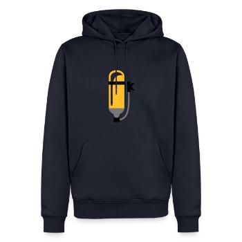 Freiwillige Feuerwehr - Atemschutzgerät Geschenk - Männer Premium Bio Hoodie - Navy - Vorne - Nico (187cm)