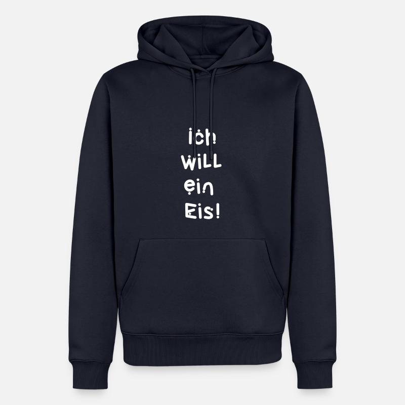 Ich will ein Eis! - Männer Premium Bio Hoodie - Navy