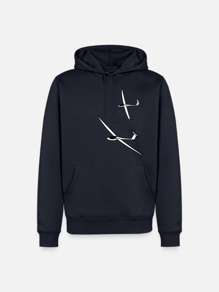 gliding glider pilot - Sweat à capuche Premium bio Homme - bleu marine