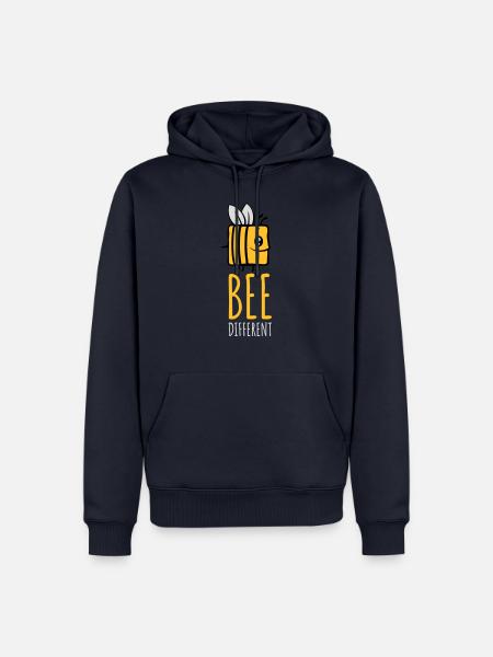 bee different Spruch Quote - Men’s Premium Organic Hoodie - navy
