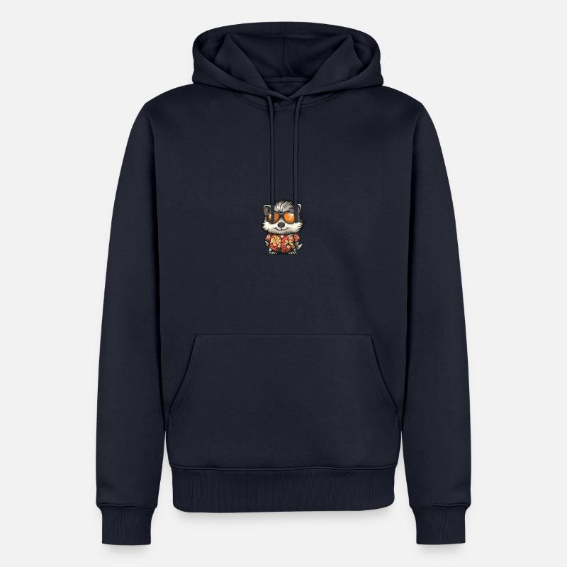 Igel Comic Cool Sommer - Männer Premium Bio Hoodie - Navy