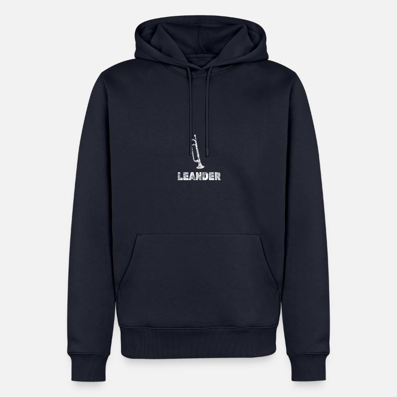 Blasmusik Leander - Männer Premium Bio Hoodie - Navy