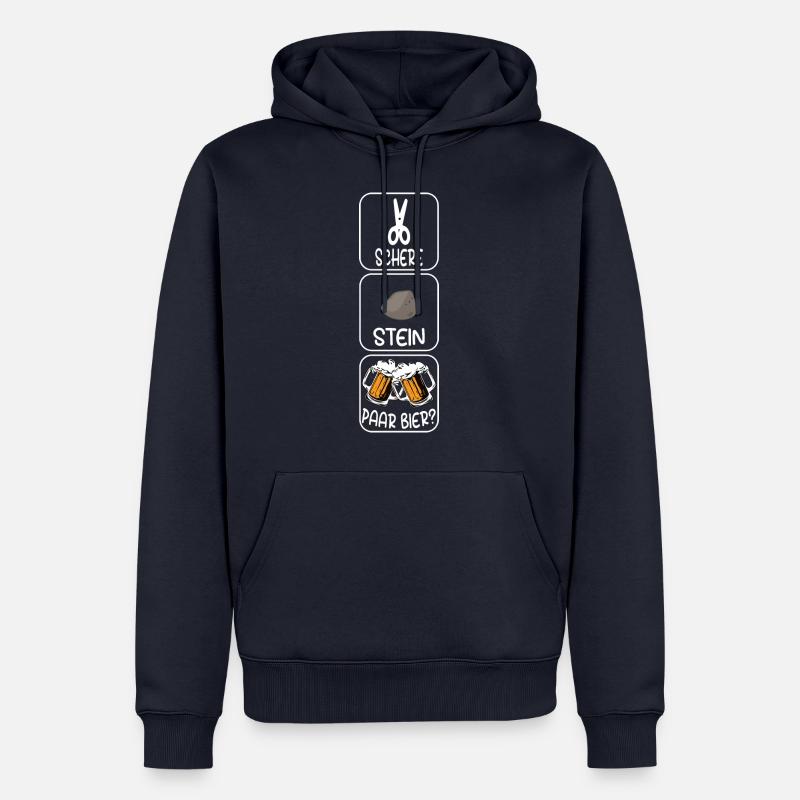 ? - Männer Premium Bio Hoodie - Navy