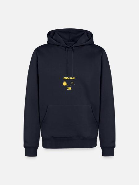 Endlich 18 - Männer Premium Bio Hoodie - Navy