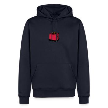 Toaster - Männer Premium Bio Hoodie - Navy - Vorne - Nico (187cm)