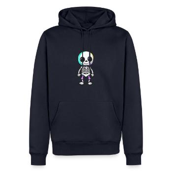 Skelett Halloween Baby - Männer Premium Bio Hoodie - Navy - Vorne - Nico (187cm)
