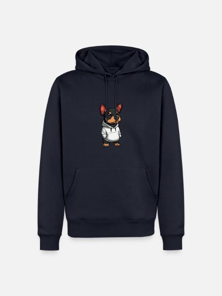 Doberman Dog Funny - Men’s Premium Organic Hoodie - navy