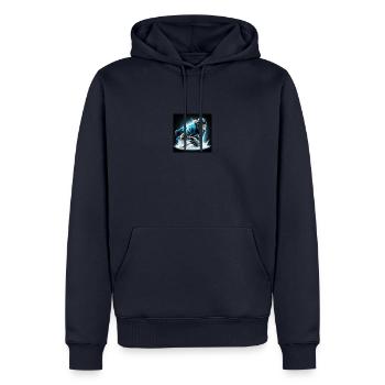 Ice Hockey Player Comic Isolated - Men’s Premium Organic Hoodie - navy - Front - Nico (187cm)