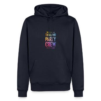 Dicton de l’équipage de la fête en Thaïlande - Sweat à capuche Premium bio Homme - bleu marine - Devant - Nico (187cm)
