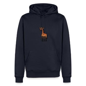 Giraffe Halloween Tier - Männer Premium Bio Hoodie - Navy - Vorne - Nico (187cm)