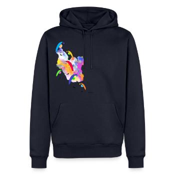 Gleitschirm Pilot Paragliding Leidenschaft - Männer Premium Bio Hoodie - Navy - Vorne - Nico (187cm)