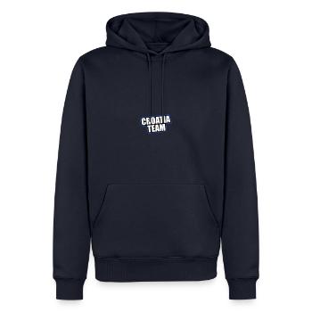 Vacances de voyage de l’équipe Croatie - Sweat à capuche Premium bio Homme - bleu marine - Devant - Nico (187cm)