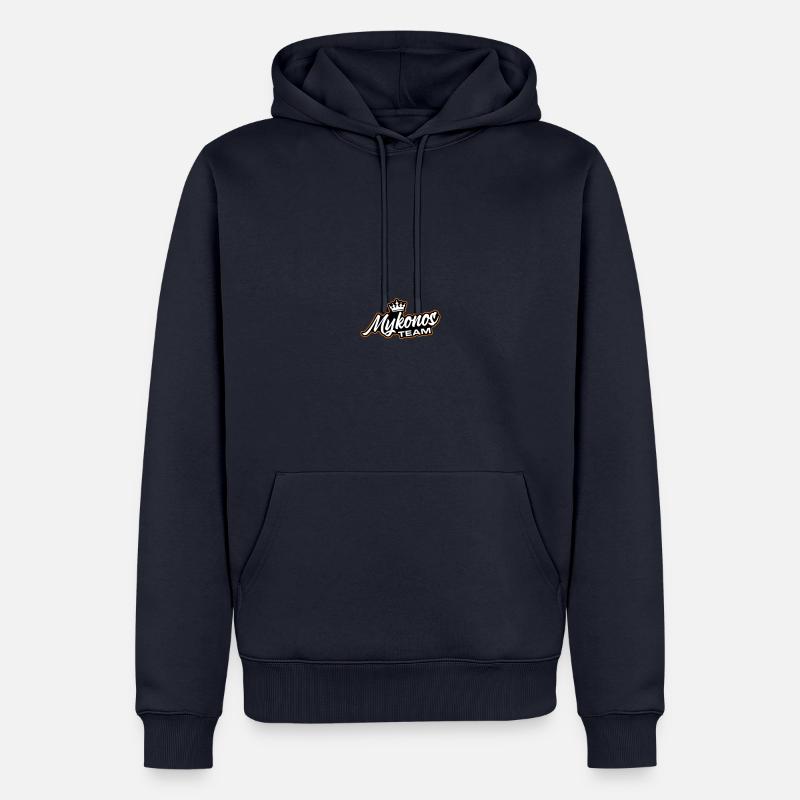 L’équipe de Mykonos - Sweat à capuche Premium bio Homme - bleu marine