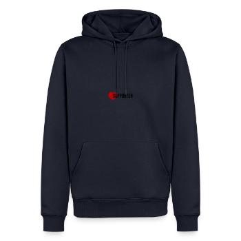 Supporter Herz - Männer Premium Bio Hoodie - Navy - Vorne - Nico (187cm)