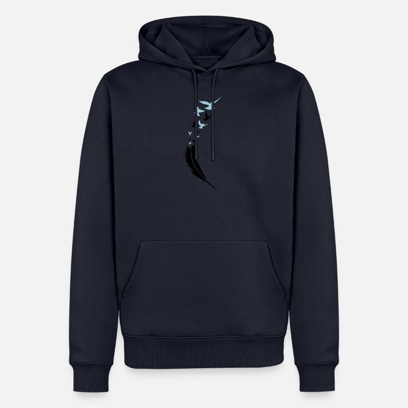 feder voegel fly 2 - Männer Premium Bio Hoodie - Navy