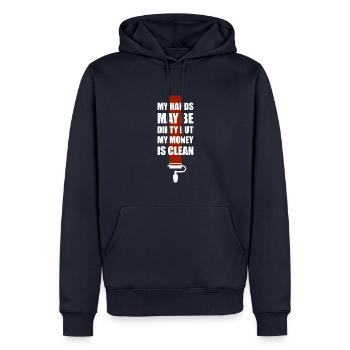Maler Handwerker Beruf Spruch Geschenk - Männer Premium Bio Hoodie - Navy - Vorne - Nico (187cm)