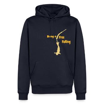 Bungee Fall - Men’s Premium Organic Hoodie - navy - Front - Nico (187cm)