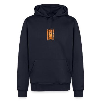 Tigre de la jungle - Sweat à capuche Premium bio Homme - bleu marine - Devant - Nico (187cm)