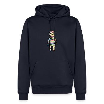 Mumie Halloween Comic - Männer Premium Bio Hoodie - Navy - Vorne - Nico (187cm)