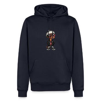 Serpent Cobra Bande dessinée cool - Sweat à capuche Premium bio Homme - bleu marine - Devant - Nico (187cm)
