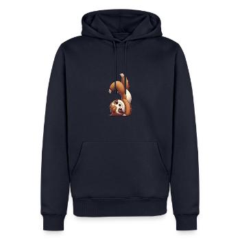 Faltirer Handstand Salto sportliches Workout - Männer Premium Bio Hoodie - Navy - Vorne - Nico (187cm)
