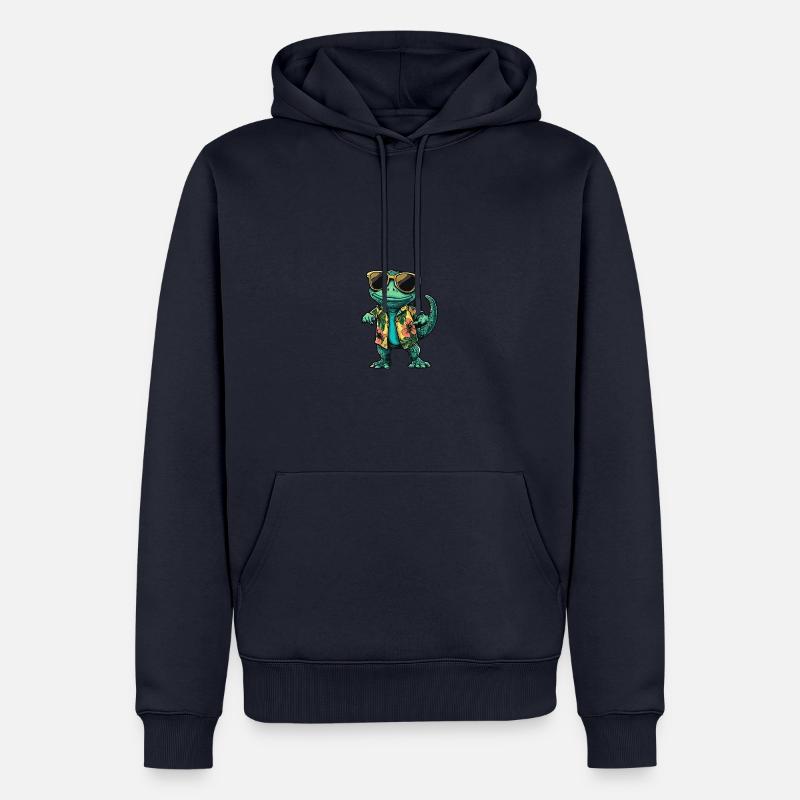 Chameleon Cool Sommer - Männer Premium Bio Hoodie - Navy