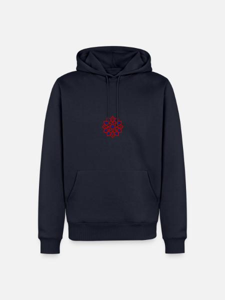Mandala Blüte Symbolik - Männer Premium Bio Hoodie - Navy