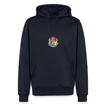 Born to go Fishing Forced to go to School Bass - Männer Premium Bio Hoodie - Navy - Vorne - Nico (187cm)