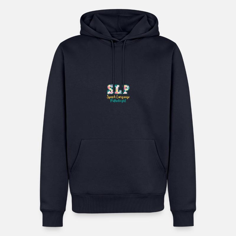 SLP Speech Language Pathologist - Männer Premium Bio Hoodie - Navy