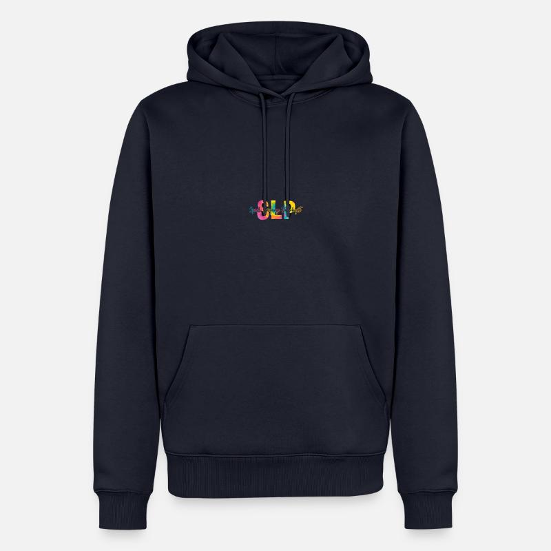 Speech Language Pathologist SLP Rainbow - Männer Premium Bio Hoodie - Navy