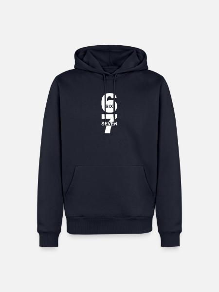 Six Seven - 67 - Meme - Basketball - 6-7 - Männer Premium Bio Hoodie - Navy