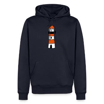 Phare - Sweat à capuche Premium bio Homme - bleu marine - Devant - Nico (187cm)