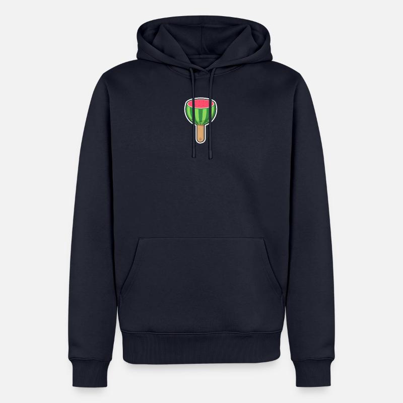 Pastèque sur un bâton - Sweat à capuche Premium bio Homme - bleu marine
