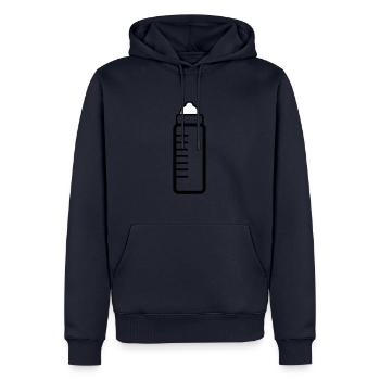 bouteille bouteille de biberon de lait de bébé 1c - Sweat à capuche Premium bio Homme - bleu marine - Devant - Nico (187cm)