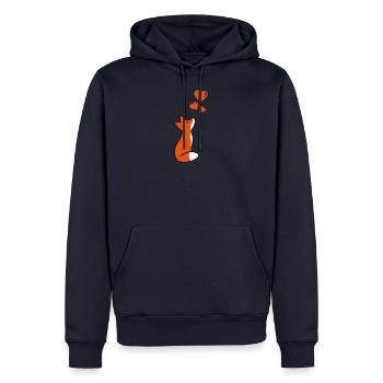 fox love - Men’s Premium Organic Hoodie - navy - Front - Nico (187cm)