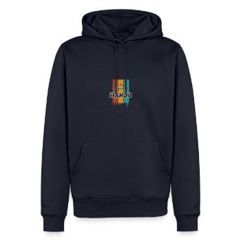Cadeau pour Hanjo - Sweat à capuche Premium bio Homme - bleu marine - Devant - Nico (187cm)
