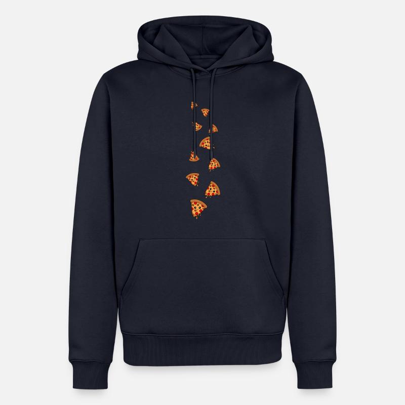 Pizza Comic - Männer Premium Bio Hoodie - Navy