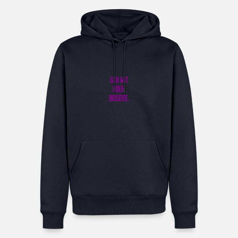 Geh mit oder beiseite - Männer Premium Bio Hoodie - Navy