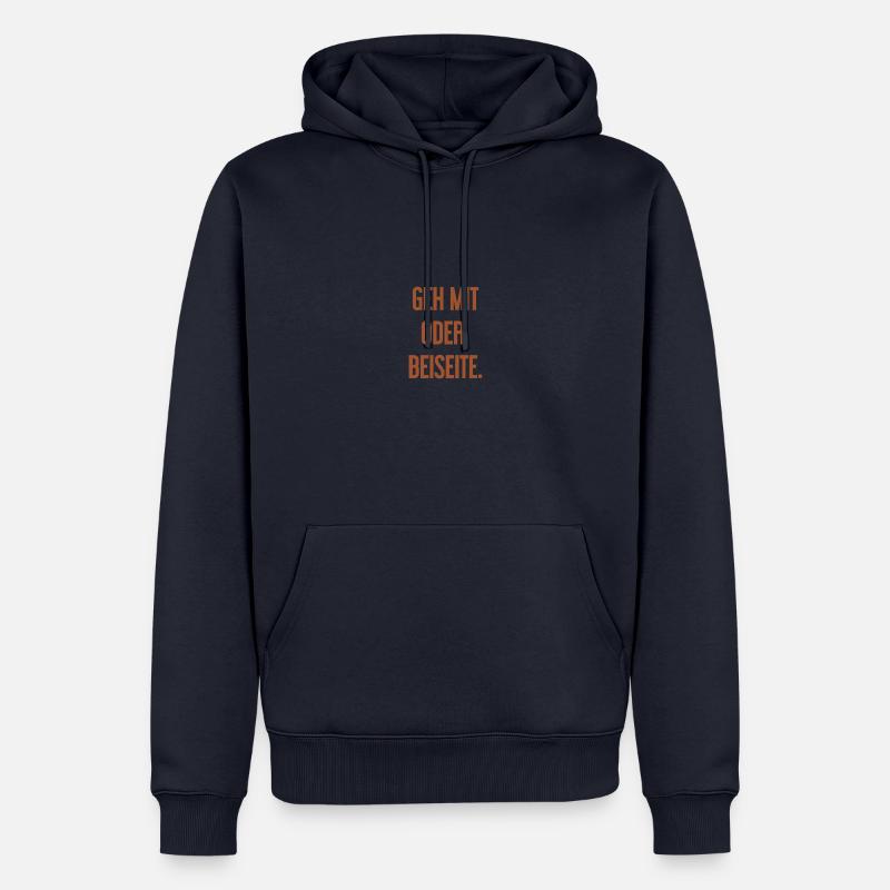 Geh mit oder beiseite - Männer Premium Bio Hoodie - Navy