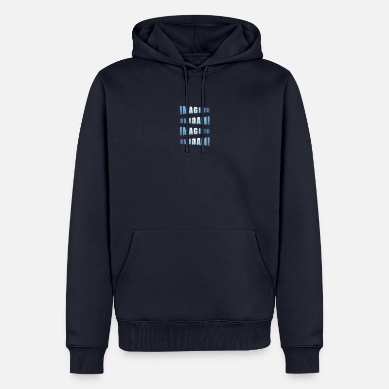 Imaginer... (imaginez) - Sweat à capuche Premium bio Homme - bleu marine