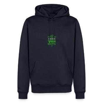 Bachelor Eduard - Männer Premium Bio Hoodie - Navy - Vorne - Nico (187cm)