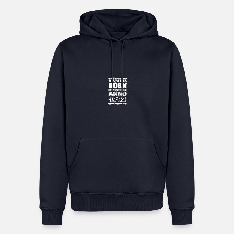 Né en 1982 - Sweat à capuche Premium bio Homme - bleu marine