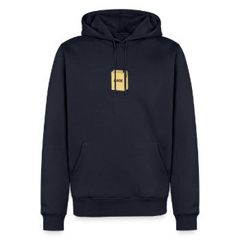 Safttüte, Juice - Männer Premium Bio Hoodie - Navy - Vorne - Nico (187cm)