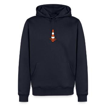 Pilone - Männer Premium Bio Hoodie - Navy - Vorne - Nico (187cm)