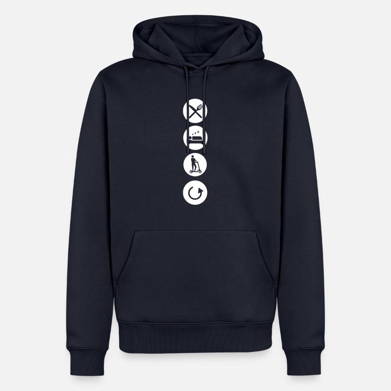 E-Scooter E-Roller Scooter - Sweat à capuche Premium bio Homme - bleu marine
