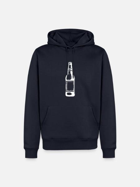 Bierflasche Bier Symbol - Männer Premium Bio Hoodie - Navy