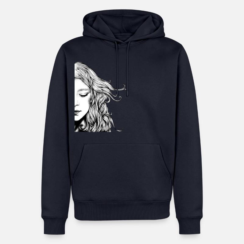 Rêveur - Sweat à capuche Premium bio Homme - bleu marine