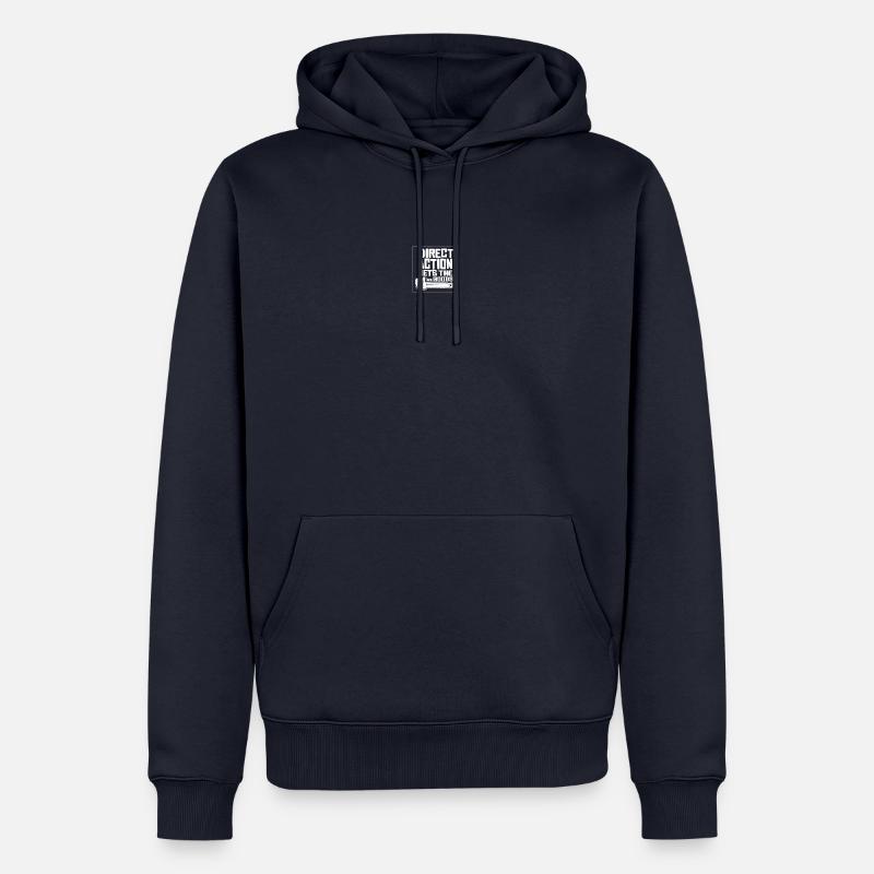 Direct action gets the goods - White - Sweat à capuche Premium bio Homme - bleu marine