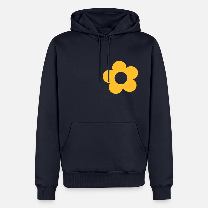 Fleur - Sweat à capuche Premium bio Homme - bleu marine