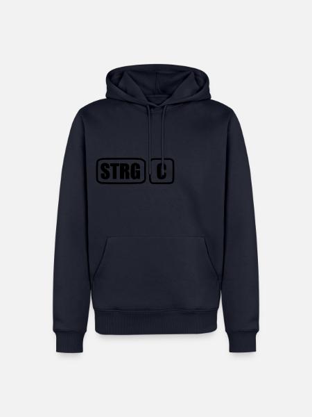[STRG] [C] [black] - Männer Premium Bio Hoodie - Navy